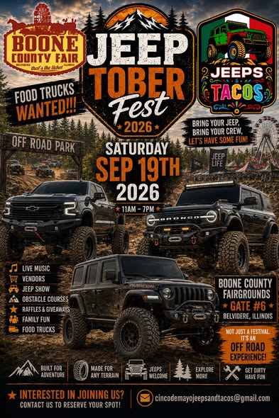 Jeep Tober Fest 2026! - CALLING ALL SELLERS! Food trucks and non-food vendors