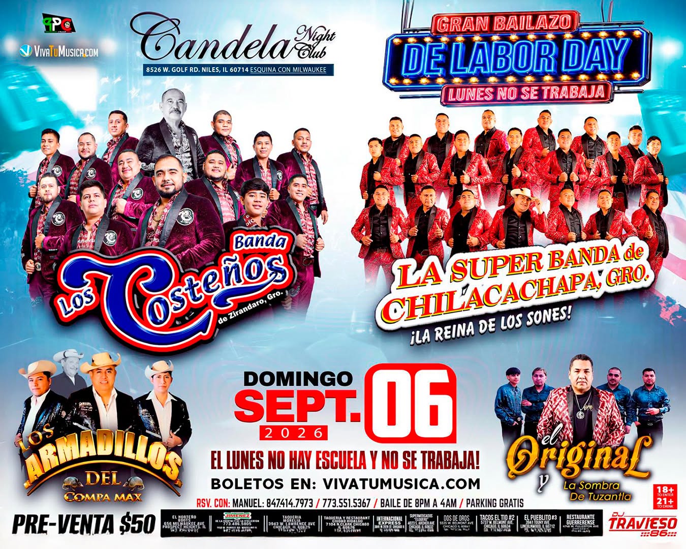 ¡GRAN BAILAZO DE LABOR DAY! - Banda Los Costeños de Zirandero Gro & Mas