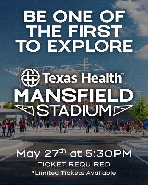 ¡Sé uno de los primeros en explorar el Texas Health Mansfield Stadium!