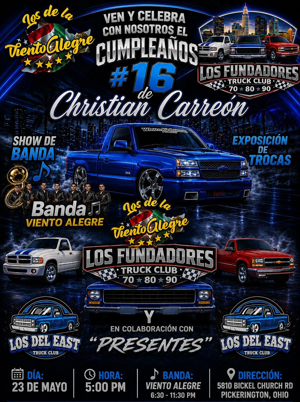 COME AND CELEBRATE CRISTIAN CARREÓN'S 16TH BIRTHDAY WITH US