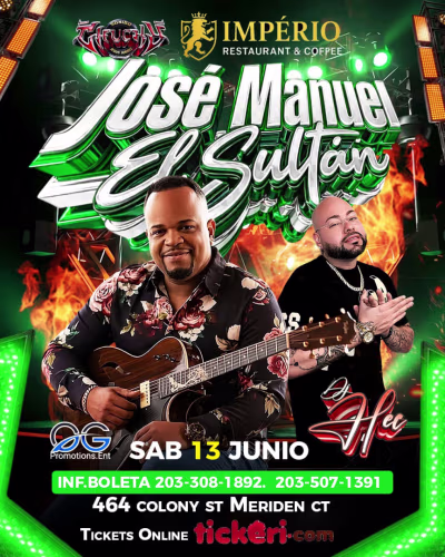 Jose Manuel el sultan de la bachata Imperio restaurant and Caffee