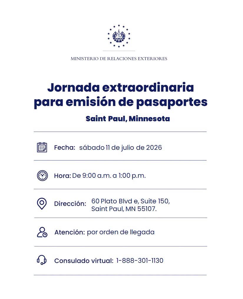 Consulates of El Salvador in the United States - EXTRAORDINARY DAY FOR PASSPORT ISSUANCE