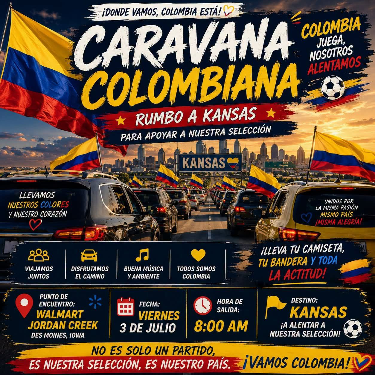 Banderazo, caravanas, y demás formas de apoyo para ir a ver a la Selección Colombia en el Mundial de Fútbo