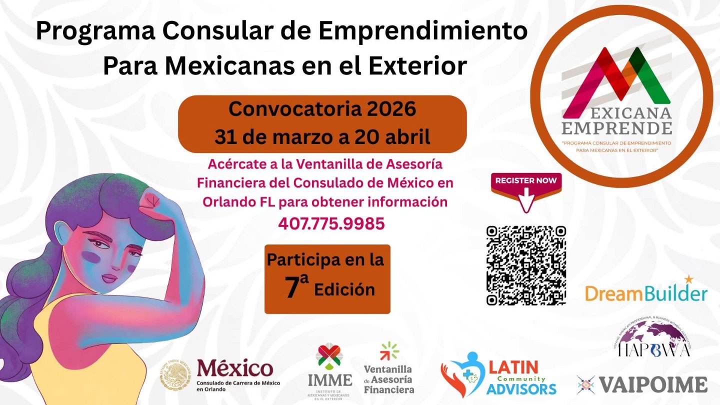 Programa Consultar de Emprendimiento para Mexicanas en el Exterior (Convocatoria 2026) – Ventanilla de Asesoría Financiera