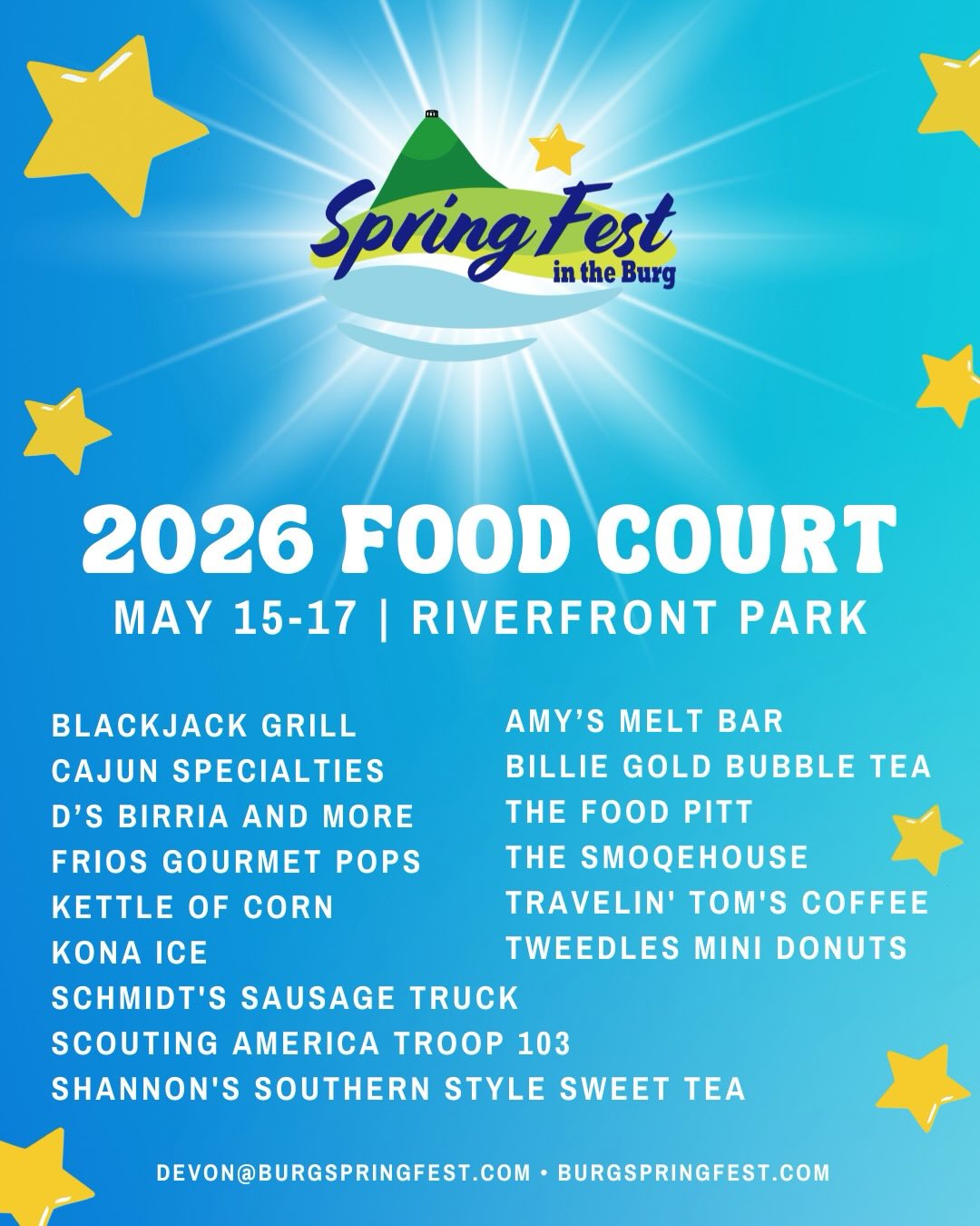 SpringFest in the Burg 2026 Food Court