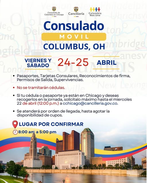 Consulado Móvil Colombia en Columbus, OH