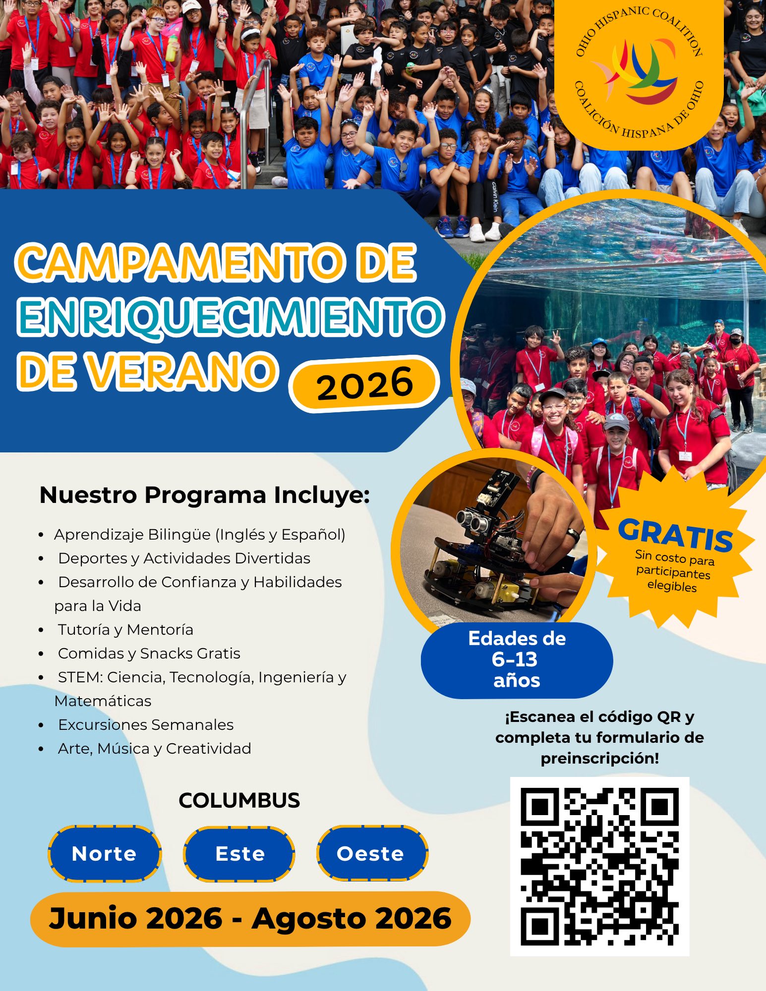 Campamento de Enriquecimiento de Verano 2026 (Columbus)