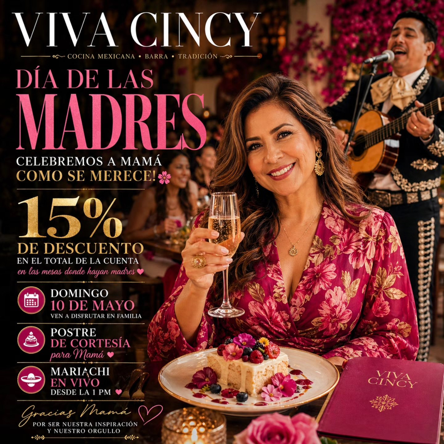 Viva Cincy – Día de las Madres (15% de descuento)
