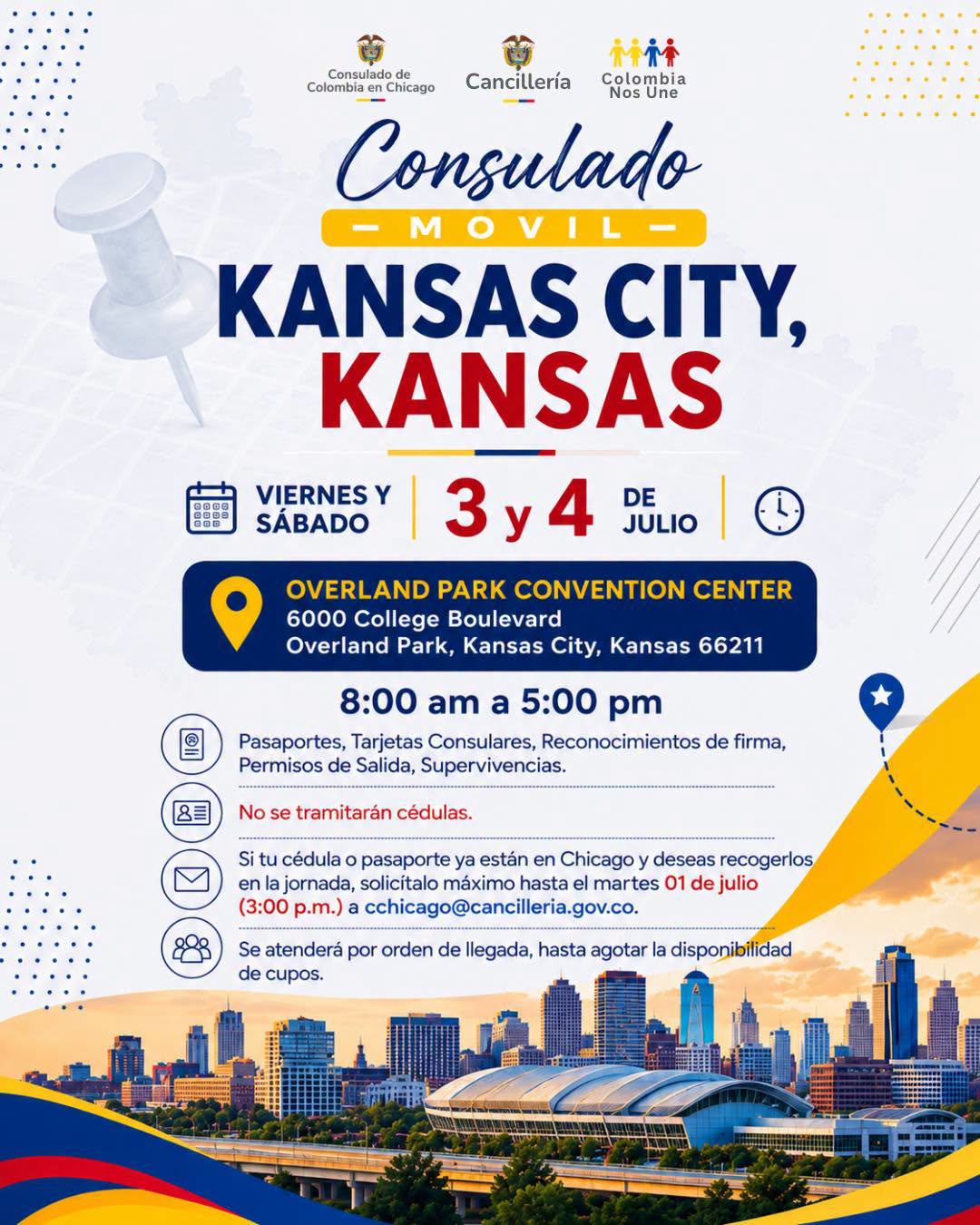 Colombia Consulate Chicago IL. - The Mobile Consulate arrives in Kansas City, Kansas!