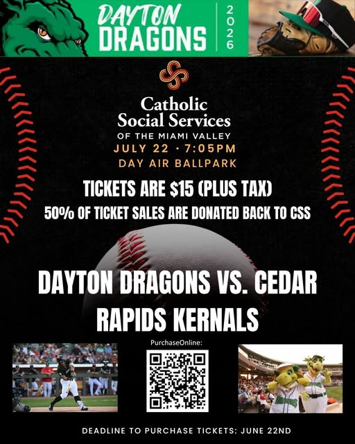 Dayton Dragons vs. Cedar Rapids Kernels (Catholic Social Services of the Miami Valley)