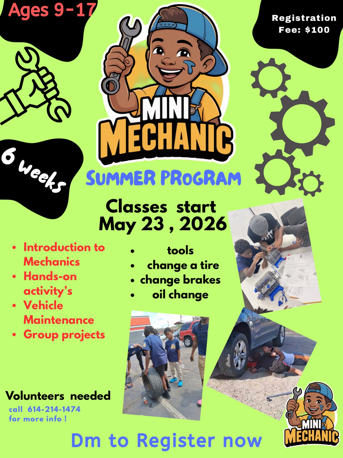 Mini Mechanic Summer Program