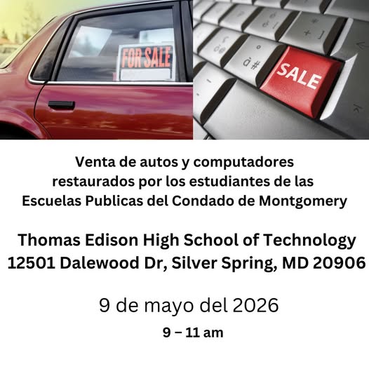 Venta de autos y computadoras (escuelas públicas del Condado de Montgomery)
