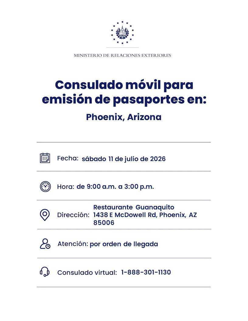 Consulates of El Salvador in the United States - Mobile Consulate