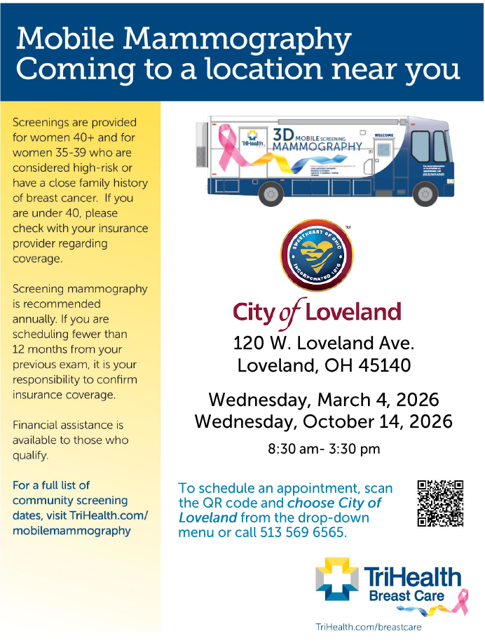Mamografía móvil Tri-Health - City of Loveland