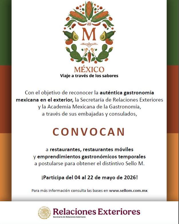 Consulado General de México en Phoenix: México: Viaje a través de los sabores - Convocatoria Sello M