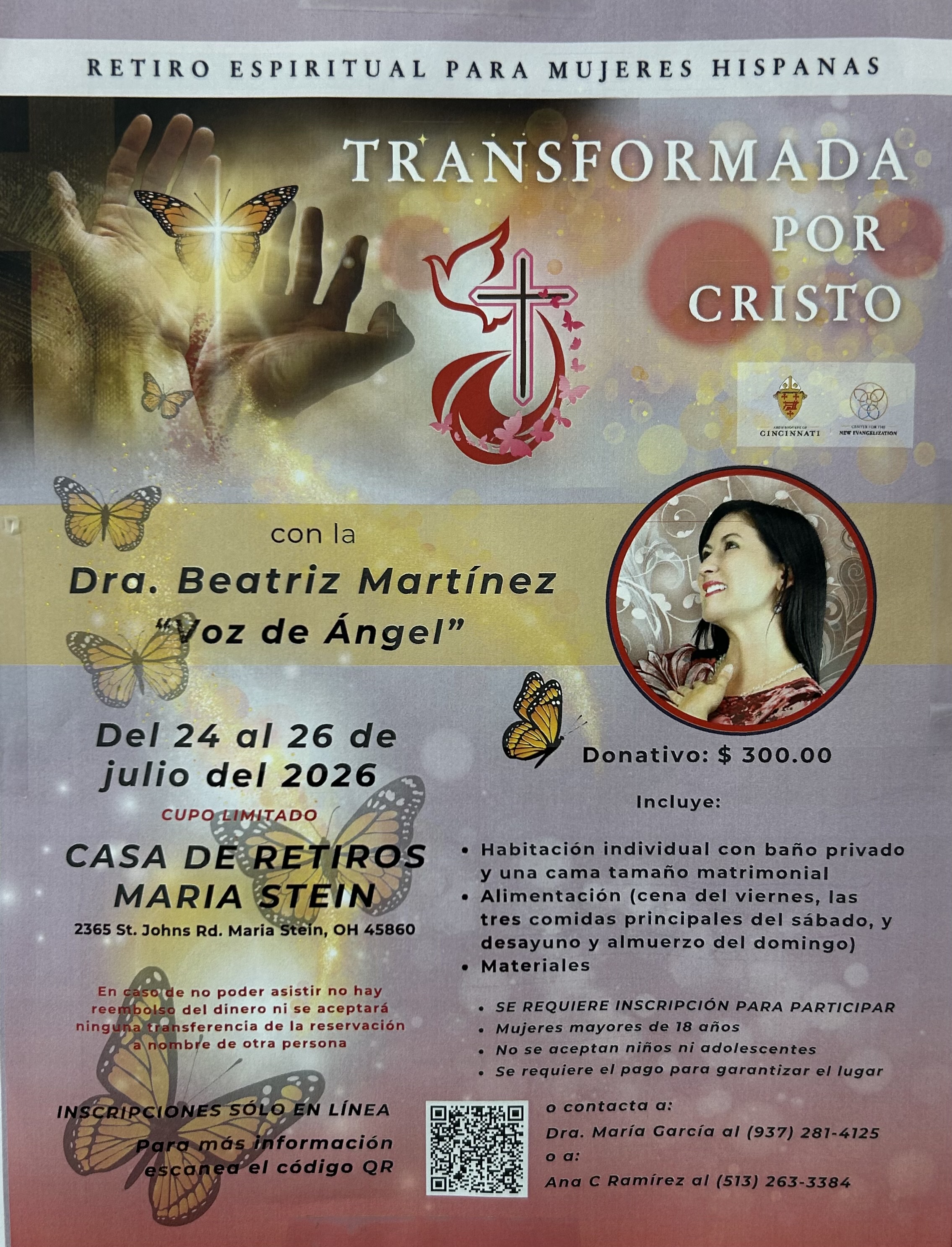 Transformada por Cristo - Retiro Espiritual para Mujeres Hispanas