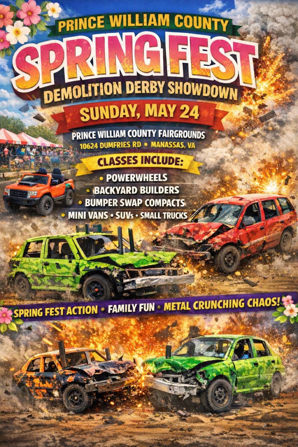 Enfrentamiento del Derby de Demolición del Spring Fest del Condado de Prince William