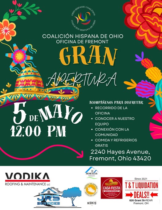 Gran Apertura (Coalición Hispana de Ohio - Oficina de Fremont)