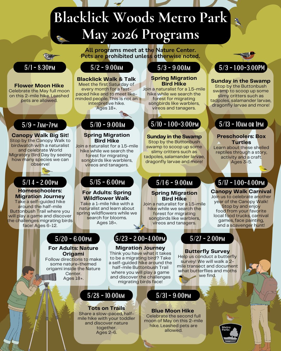 Blacklick Woods Metro Park - May 2026 Programs