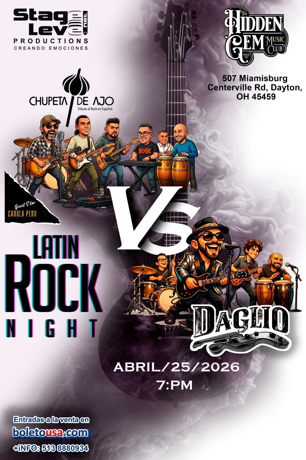 Latin Rock Night: DaGlio vs Chupeta de Ajo