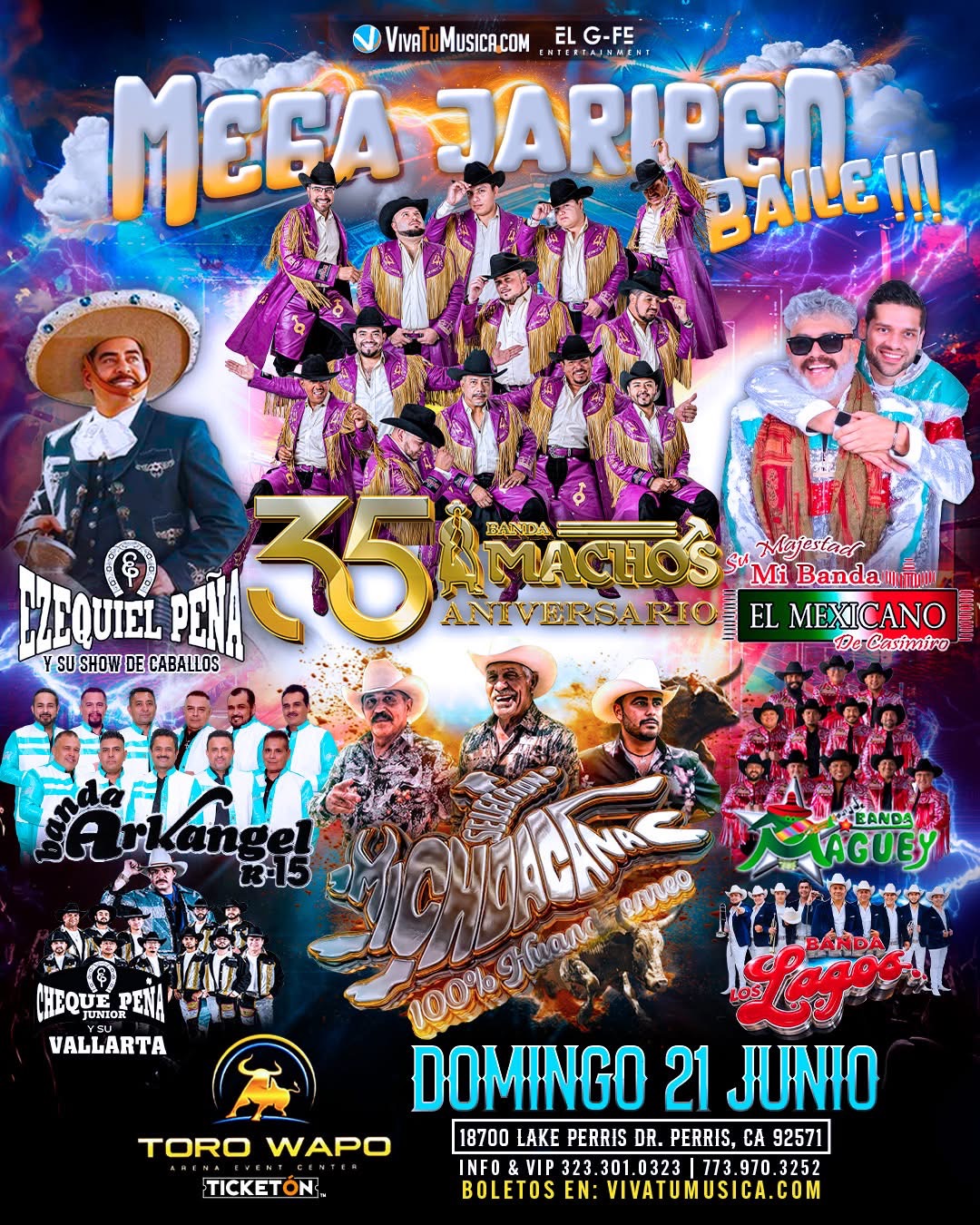 Mega Jaripeo Baile – Centro de Eventos Toro Wapo Arena