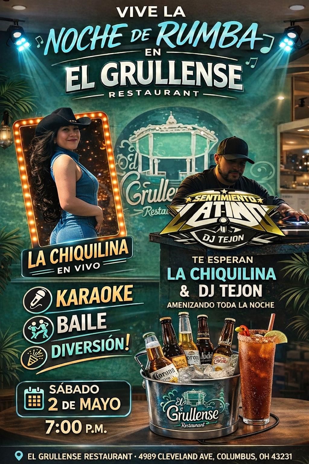 Noche de Rumba en El Grullense con La Chiquilina (En Vivo) + DJ Tejon