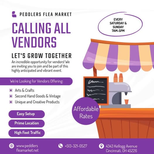 PEDDLERS FLEA MARKET LLAMANDO A TODOS LOS VENDEDORES