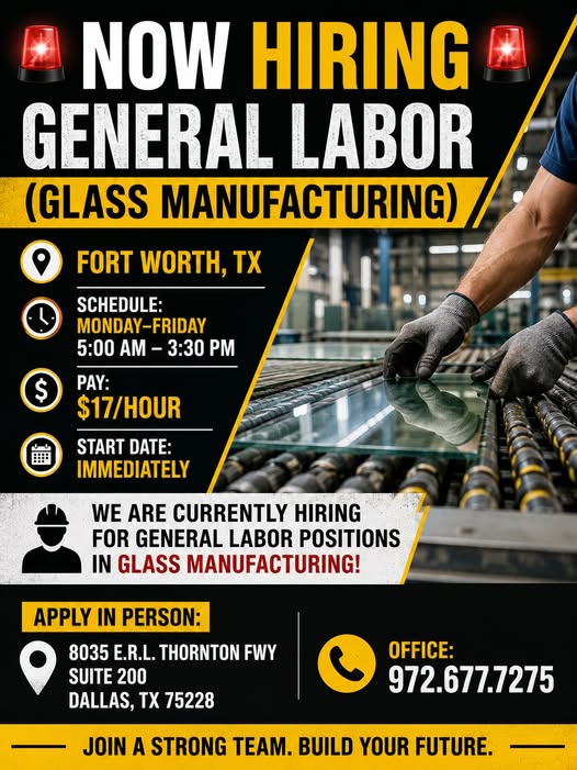 Labor General en fabricación de vidrio 2