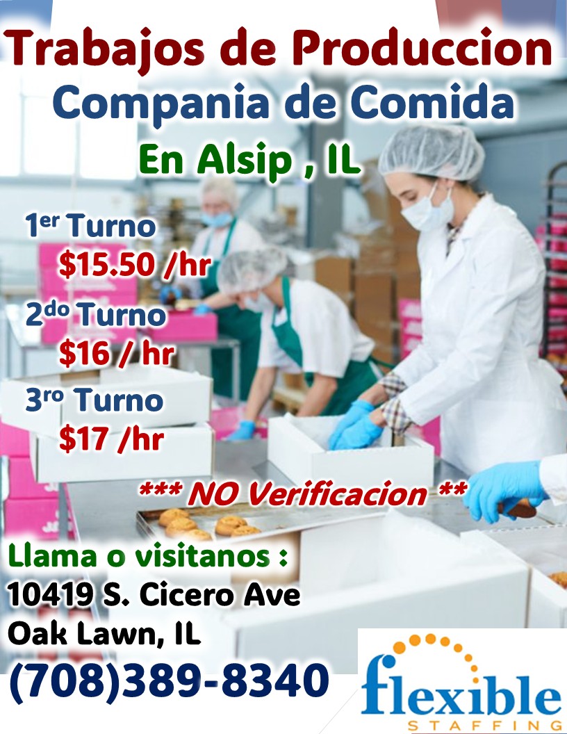 PRODUCTION JOBS IN ALSIP, IL