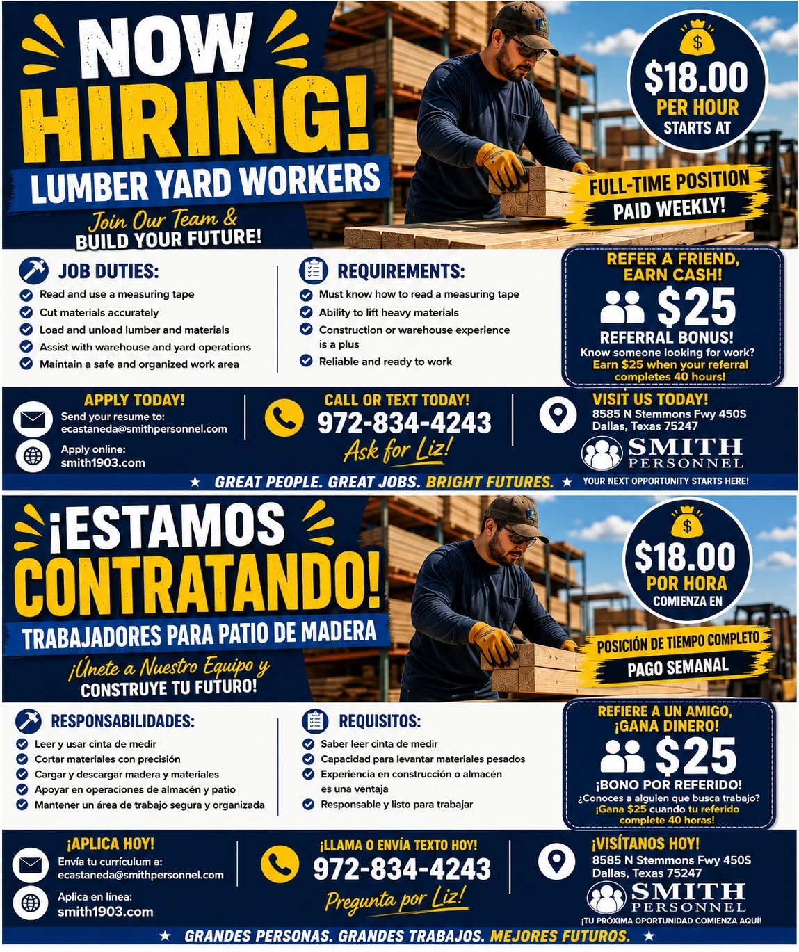 Wood Yard Workers Wanted