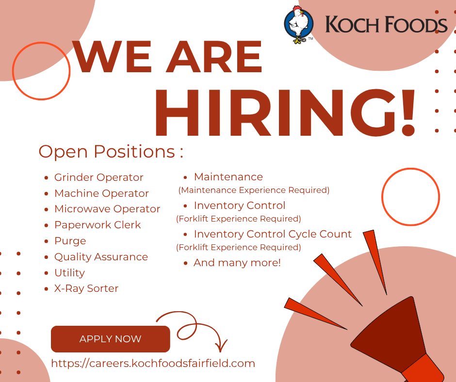 Oferta de empleo en Koch Foods – Vacantes (aplicar en línea)