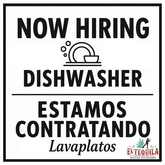 Se busca Lavaplatos (Dishwasher)