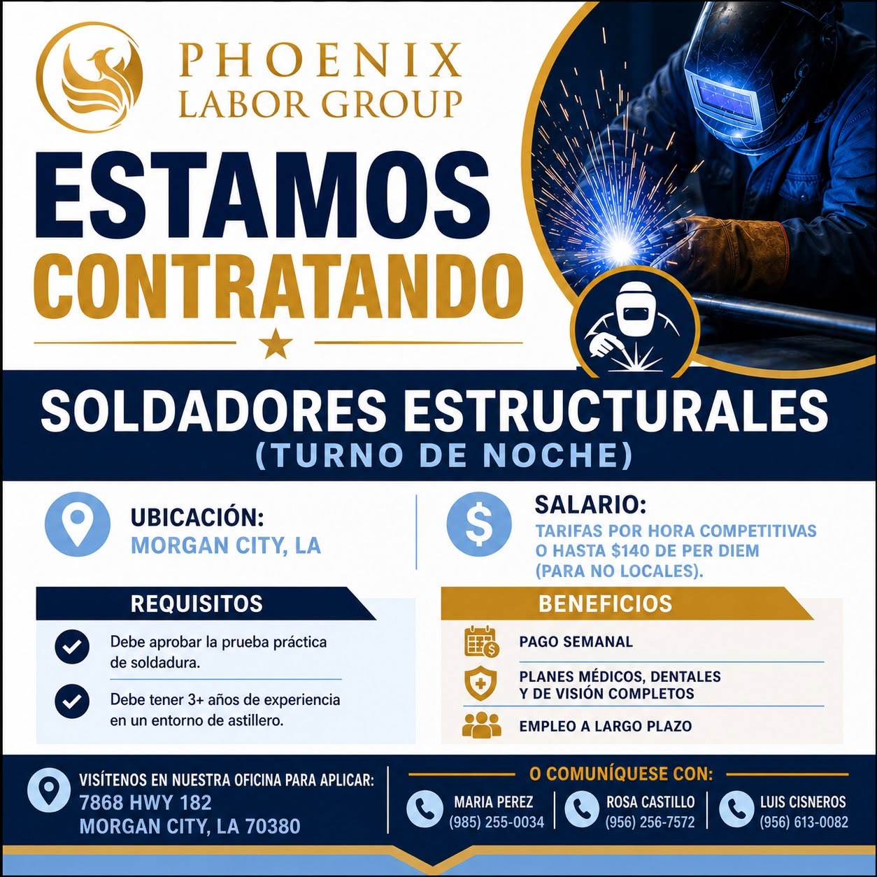 Structural Welders Needed (Night Shift)