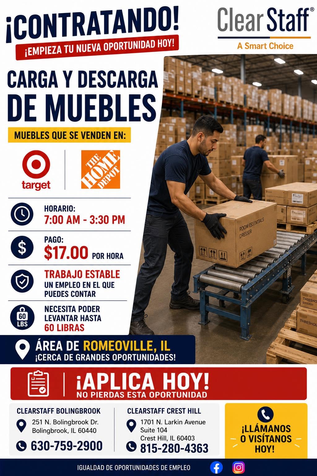 Job Opening: Furniture Loading and Unloading
