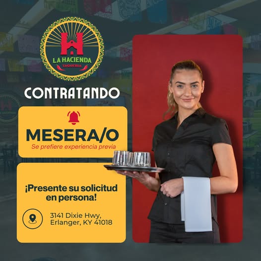 Se solicita Mesera/o (contratando)