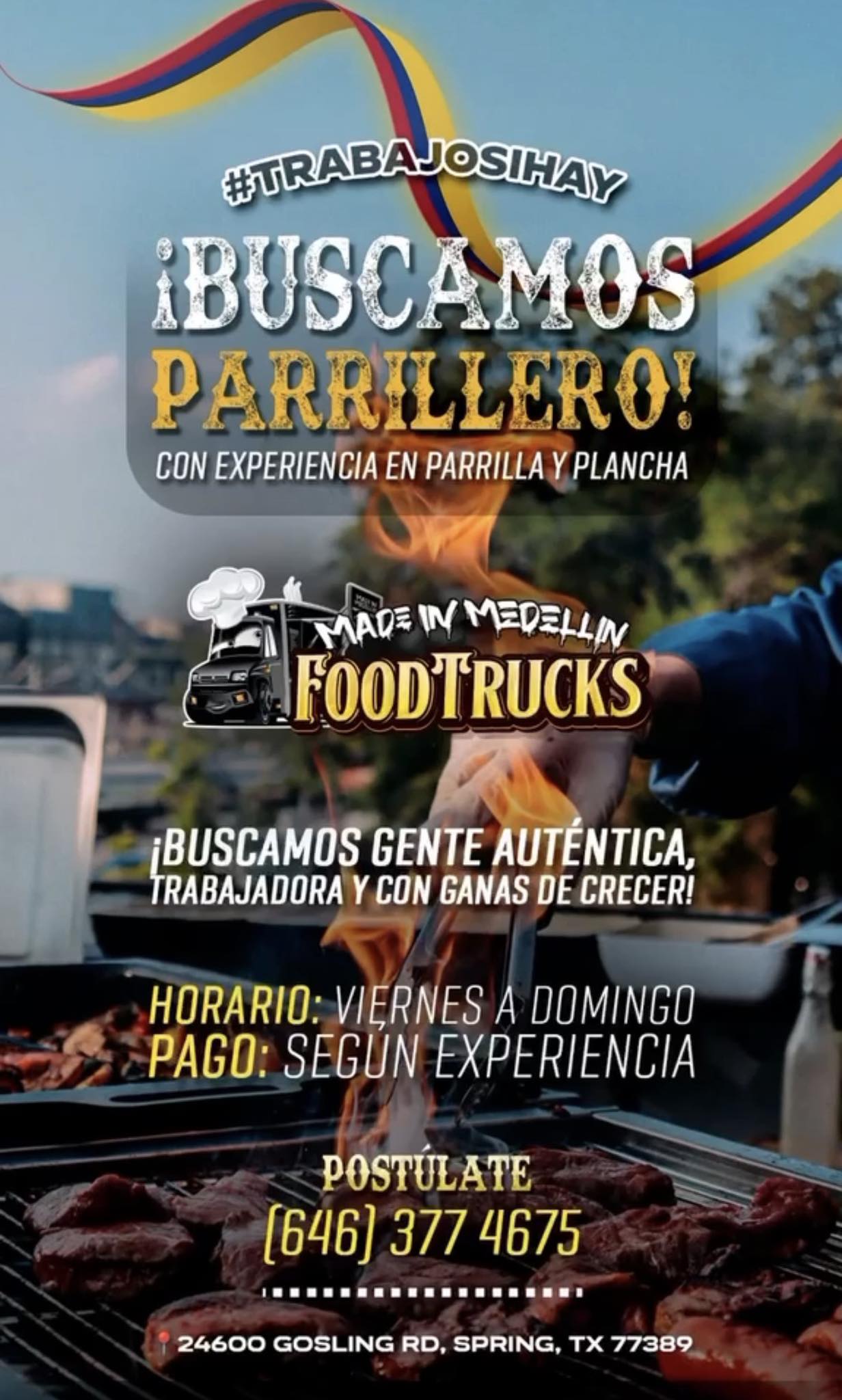 Trabajo de parrilla y plancha (Food Trucks)