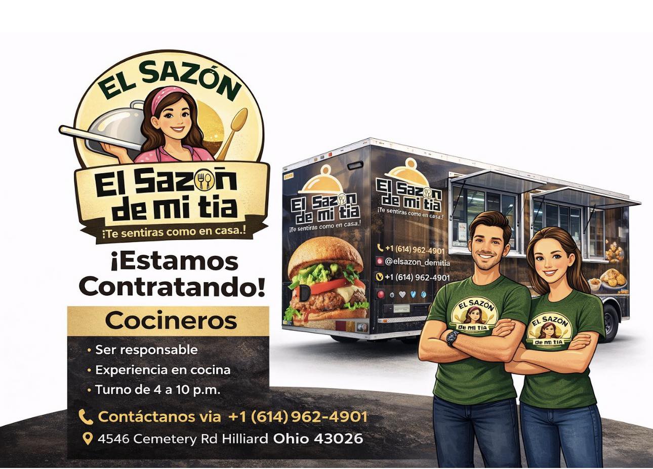 Se buscan Cocineros - El Sazón de mi tía