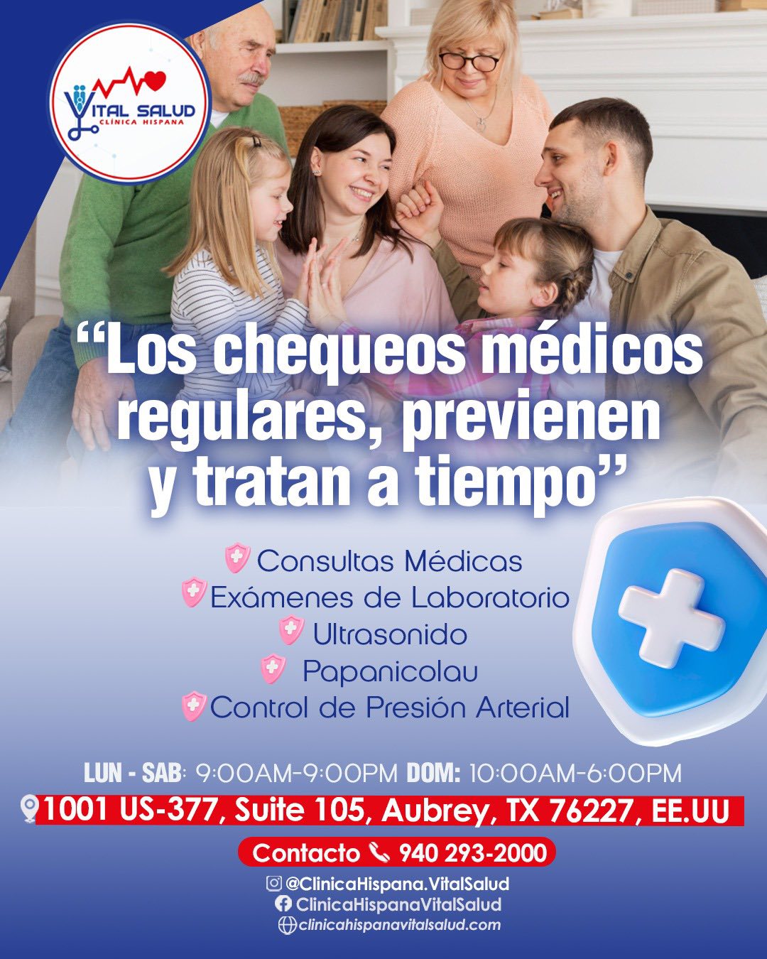 Clínica Hispana Vital Salud — Consultas y exámenes médicos