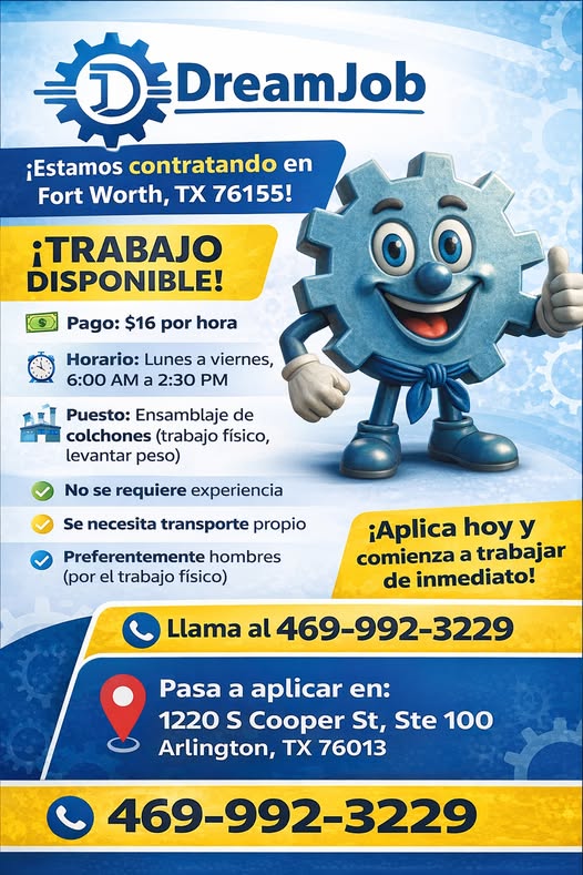 Oferta de empleo - DreamJob (Ensamblaje de colchones)