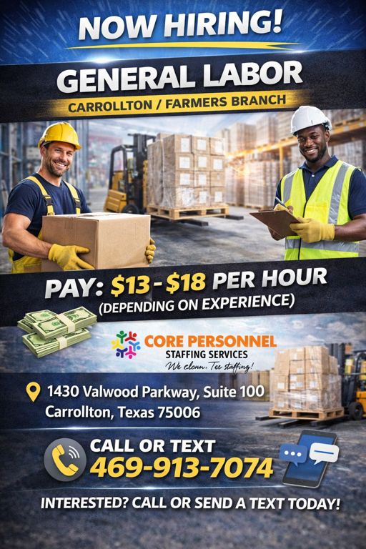 Se busca personal general (General Labor)