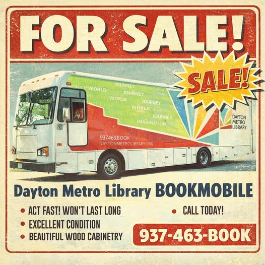 Biblioteca móvil a la venta (Dayton Metro Library) — ¡Venta!